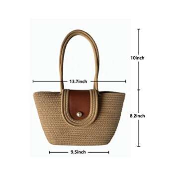 CerfoParlen Womens Canvas Tote Bag Shoulder Purse Handmake Travel Hobo Bag for Women