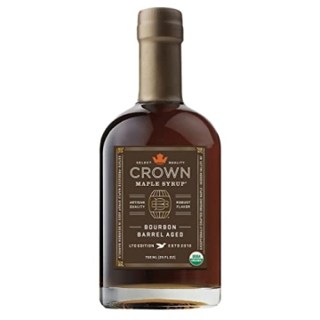 Crown Maple Bourbon Barrel Aged Organic Maple Syrup – A Gourmet Elevation for Pancakes and Cocktai...