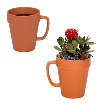 Culver Flower Pot Mugs - Unique Coffee & Planter Set