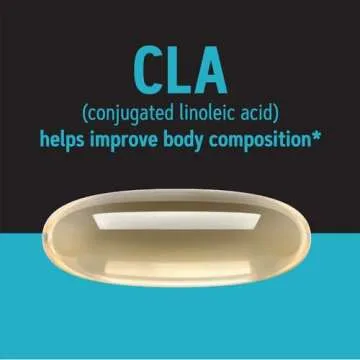 GNC Total Lean CLA | Improve Body Composition & Lean Muscle Tone, Fuels Fat Metabolism & Energy without Stimulants | Gluten Free | 180 Softgels