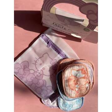 Makeup Eraser, 7-Day Set, Erase All Makeup with Just Water, Including Waterproof Mascara, Eyeliner, Foundation, Lipstick, and More! Hello Kitty, 7 ct.