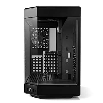 HYTE Y60 Modern Aesthetic Dual Chamber Panoramic Tempered Glass Mid-Tower ATX Computer Gaming Case w...