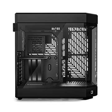HYTE Y60 Modern Aesthetic Dual Chamber Panoramic Tempered Glass Mid-Tower ATX Computer Gaming Case with PCIE 4.0 Riser Cable Included, Black (CS-HYTE-Y60-B)