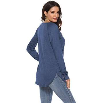 Newchoice Fall Shirts for Women - Long Sleeve Tunics for Leggings