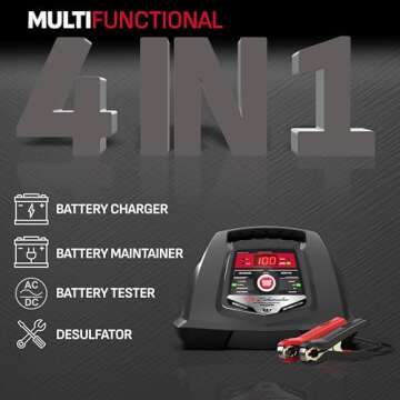 Schumacher Electric Battery Charger and Maintainer, SC1281, 4-in-1, Fully Automatic, 100 Cranking Am...