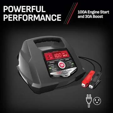 Schumacher Electric Battery Charger and Maintainer, SC1281, 4-in-1, Fully Automatic, 100 Cranking Amps, 6v and 12v Automotive Batteries - Ideal for Motorcycle, Cars, Trucks, Marine Batteries and More