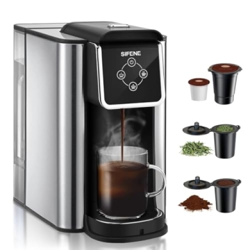 SIFENE 3-in-1 Coffee Maker: Brew Pods, Ground Coffee & Tea in Seconds