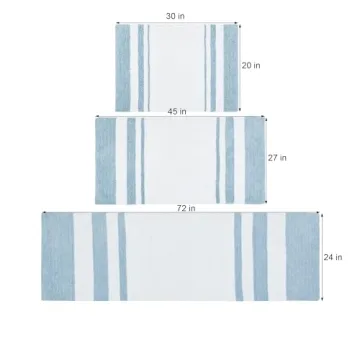 Madison Park Reversible Cotton Spa Rug for Comfort