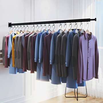 BOQORAD Wall Mounted Clothes Drying Rack - Sturdy, Versatile, Easy to Install