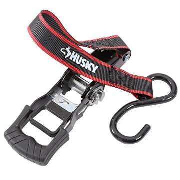 Husky 12 FT x 1 IN Ratchet Tie-Downs 4 Pack by Husky