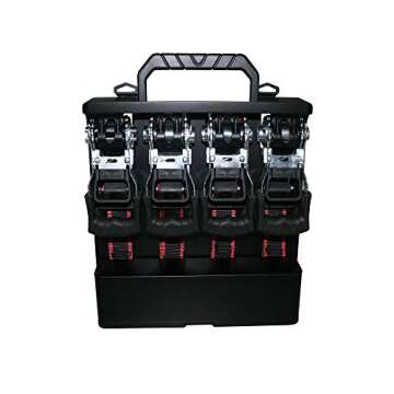 Husky 12 FT x 1 IN Ratchet Tie-Downs 4 Pack by Husky