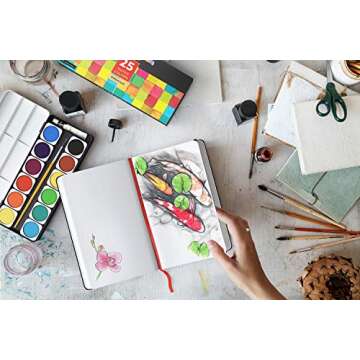 ARTEZA Small Hardcover Sketch Book 5.1x8.3 Drawing Pad 3 Pack 100 Sheets Sketch Pads for Drawing for Adults & Teens