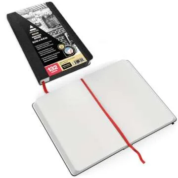 ARTEZA Small Hardcover Sketch Book 5.1x8.3 Drawing Pad 3 Pack 100 Sheets Sketch Pads for Drawing for Adults & Teens