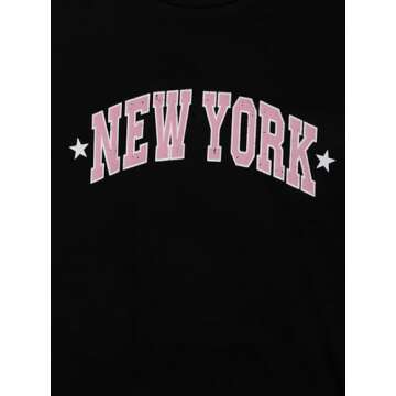 Remidoo Women's Casual Short Sleeve Graphic Oversized T Shirt Loose Letter Print Tee Top Blouse Black Small