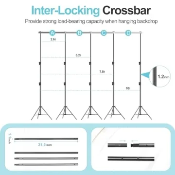 EMART Heavy Duty Background Stand for Photography