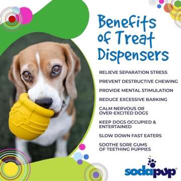 SodaPup Honey Pot Treat Dispenser for Dogs - Durable & Safe