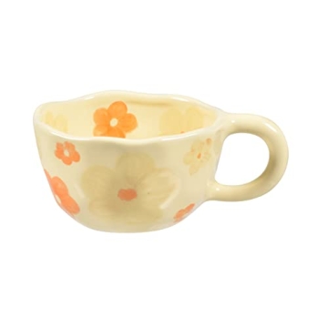 Koythin Ceramic Coffee Mug, Creative Flower Cup for Office and Home, Dishwasher and Microwave Safe, ...