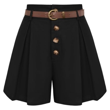 Stylish Belle Poque Women's High Waisted Cotton Shorts – Perfect for Summer