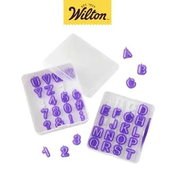 Wilton Fondant Letter and Number Stamp Set - Small Plastic Fondant Cutters Make It Easy to Press Out Shapes to Personalize Your Treats with Letters and Numbers, 42-Piece