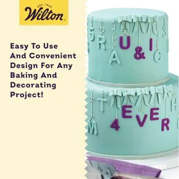Wilton Fondant Letter and Number Stamp Set - Small Plastic Fondant Cutters Make It Easy to Press Out Shapes to Personalize Your Treats with Letters and Numbers, 42-Piece