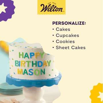 Wilton Fondant Letter and Number Stamp Set - Small Plastic Fondant Cutters Make It Easy to Press Out Shapes to Personalize Your Treats with Letters and Numbers, 42-Piece