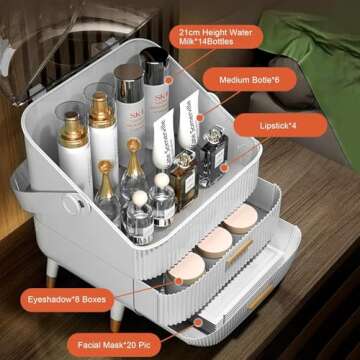 NLZFK Makeup Organizer for Vanity & Travel