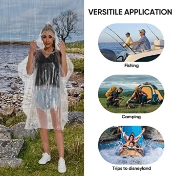 APEXUP Disposable Rain Ponchos - 10 Pack for All Occasions