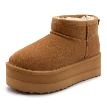 Cozy Xiakolaka Women's Classic Platform Mini Boots