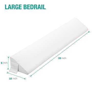 Vekkia Twin Size Bed Wedge Pillow Gap Filler/Headboard Pillow/Mattress Wedge Fill Gap (0-6") Between...