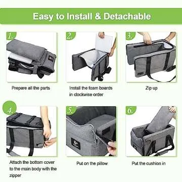 Deluxe Dog Car Seat - Comfort & Safety for Small Dogs