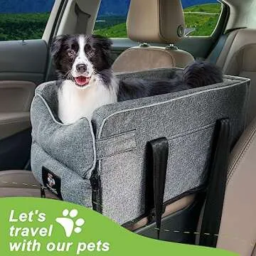 Deluxe Dog Car Seat - Comfort & Safety for Small Dogs