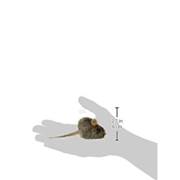 OurPet's Play-N-Squeak Twice the Mice Cat Toy, 2pc (Interactive Catnip Toy, Real Mouse Electronic Sound)