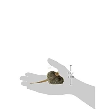 OurPet's Play-N-Squeak Twice the Mice Cat Toy, 2pc (Interactive Catnip Toy, Real Mouse Electronic Sound)