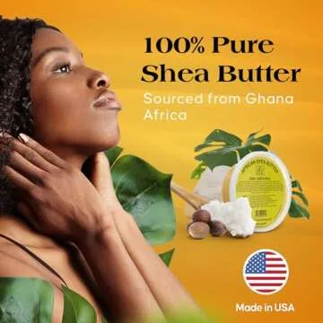 RA Cosmetic's 100% Natural Unrefined Yellow Shea Butter – Pure African Luxury Head-to-Toe Moisture Miracle for Radiant Skin and Luscious Hair - Sourced from Ghana, West Africa - 8oz Jar