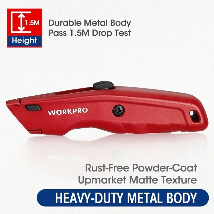 WORKPRO Heavy Duty Utility Knife with Extra Blades