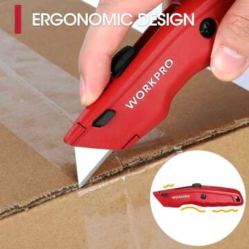 WORKPRO Heavy Duty Utility Knife with Extra Blades