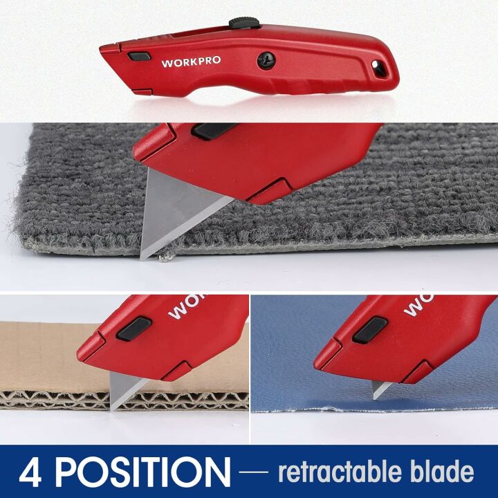 WORKPRO Heavy Duty Utility Knife with Extra Blades