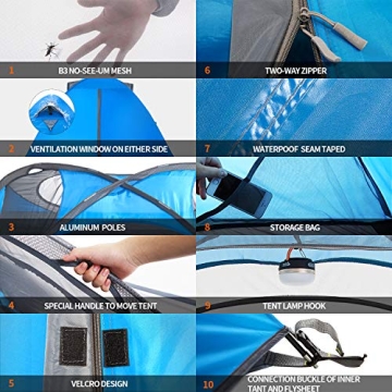 BISINNA Lightweight Camping Tent for Family Adventures