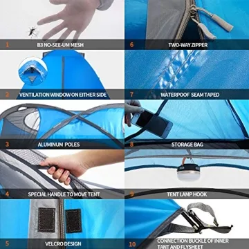 BISINNA Lightweight Camping Tent for Family Adventures