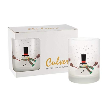 Culver frosted tumbler glasses set for festive gifting