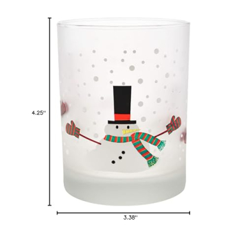 Culver frosted tumbler glasses set for festive gifting