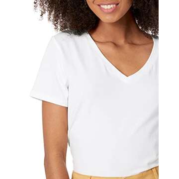 Amazon Essentials Women's Classic-Fit V-Neck T-Shirt Pack