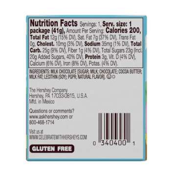 HERSHEY'S KISSES Solid Milk Chocolate, Easter Candy Gift Box, 1.45 oz (12 Pack)