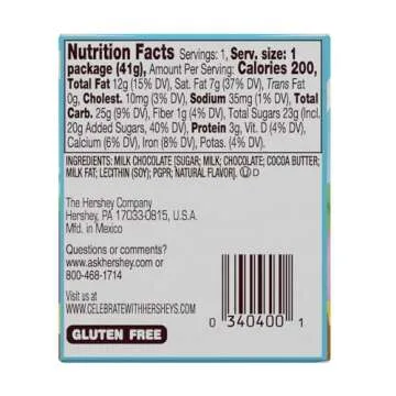 HERSHEY'S KISSES Solid Milk Chocolate, Easter Candy Gift Box, 1.45 oz (12 Pack)