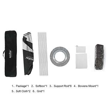 Godox Grid Softbox Strip Box 120cm for Perfect Lighting in Photography