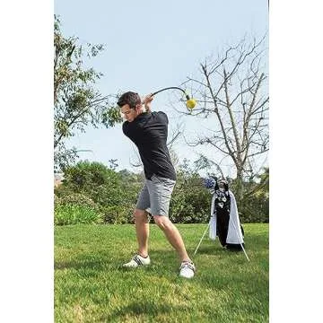 SKLZ Gold Flex Golf Swing Trainer and Warm-Up Stick - Essential Golf Accessories for Golfers, 48"/40” Golf Equipment for Distance, Balance Building, Power & Grip Training, Portable & Course-Legal
