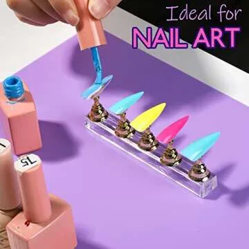 LEOBRO Silicone Mat, Silicone Mats for Crafts, 2pcs Silicone Mat for Jewelry Resin Molds, Silicone Mats for UV Resin, Resin Molds, DIY Art Crafts, Hot Pink & Light Purple, 11.69" x 8.26"