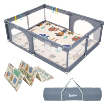 Baby Playpen with Mat for Toddler Safety and Fun