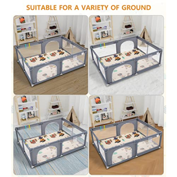 Baby Playpen with Mat for Toddler Safety and Fun