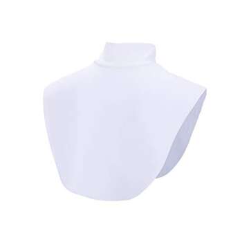 SATINIOR 3 Pieces Fake Collar Detachable Turtleneck Top Half Blouse Dickey Collar for Women(Medium,Black, White, Gray)